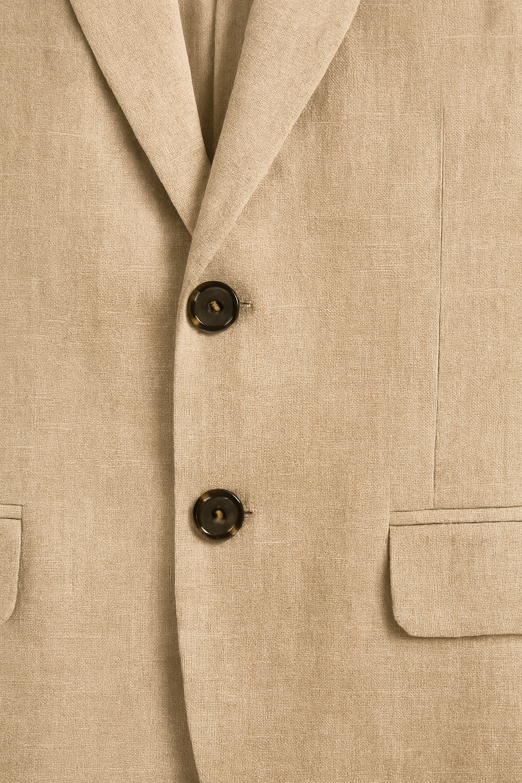 Męski garnitur lniany – lekki, 2-częściowy, slim fit, idealny na ślub i do pracy