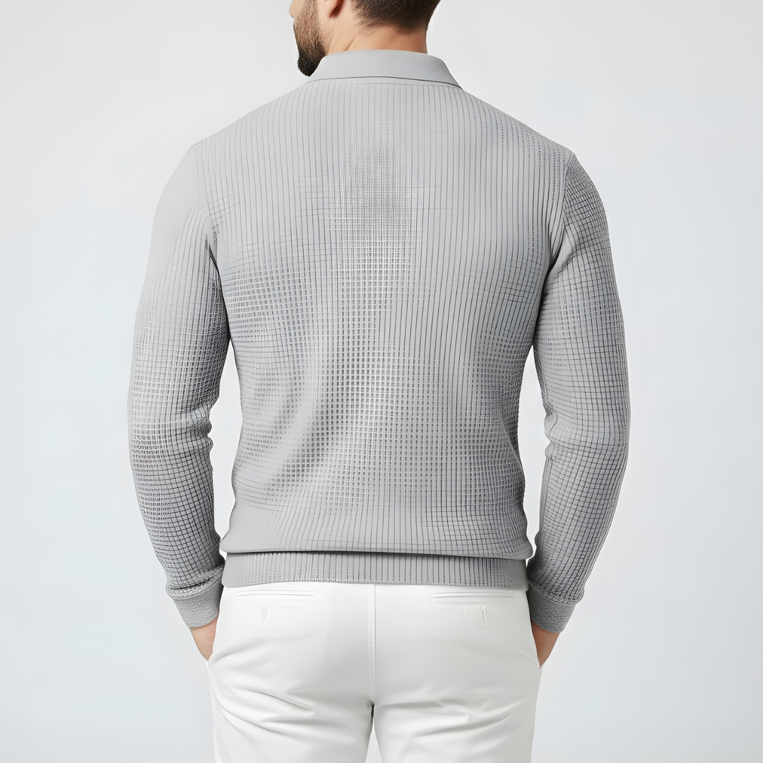 Męski Sweter Polo – Dzianinowy i Ponadczasowy Design