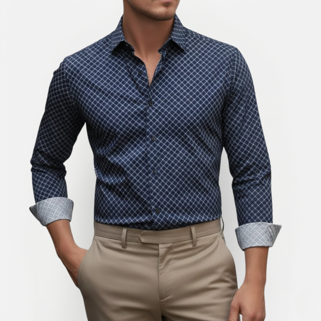 Męska koszula Slim Fit w kratę – biznesowa i casualowa