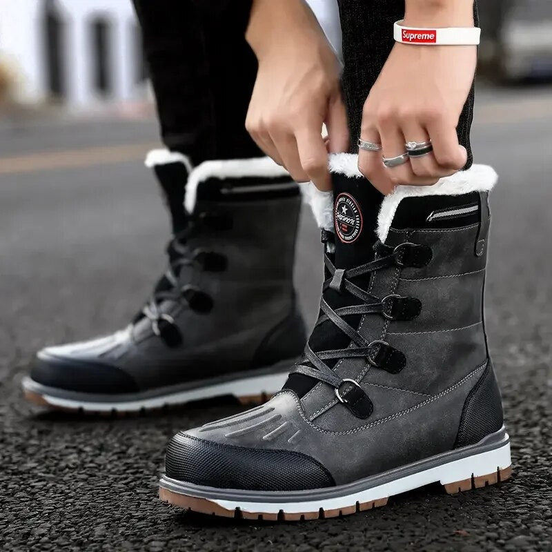 Męskie Buty Zimowe z Ciepłą Podszewką – Wygodny Uchwyt i Outdoorowy Styl