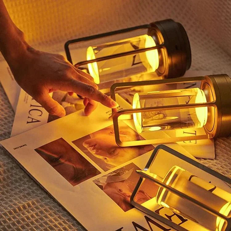 Nowoczesna lampa LED latarnia – nastrojowa dekoracyjna lampa stołowa