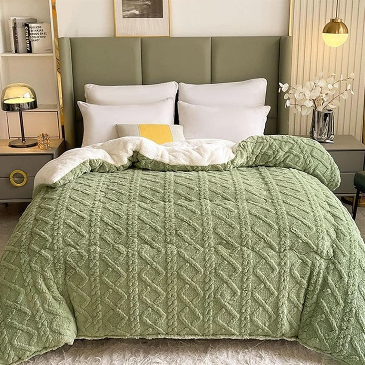 Dwustronna Pluszowa Narzuta na Kołdrę – Miękka i Luksusowa Narzuta na Łóżko