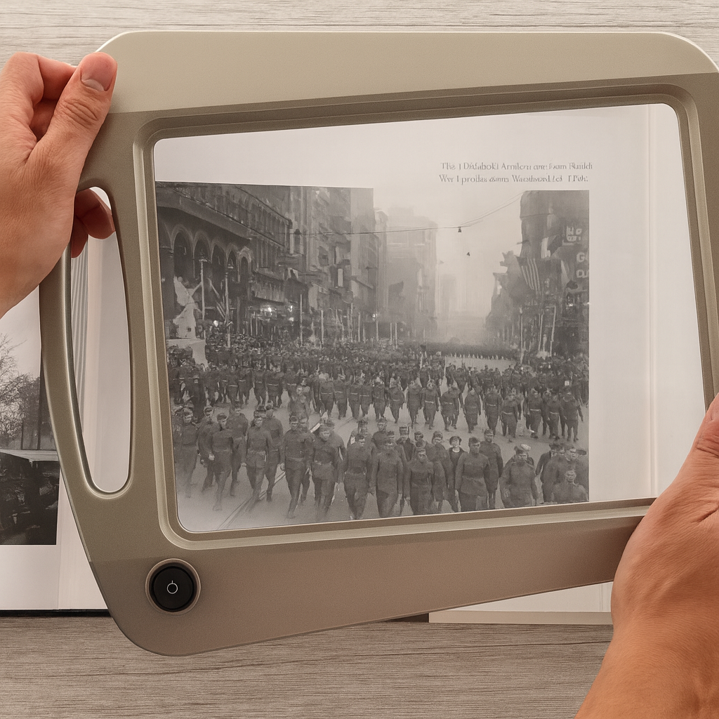 LED lampa do czytania z lupą i elastycznym ramieniem (3x powiększenie)