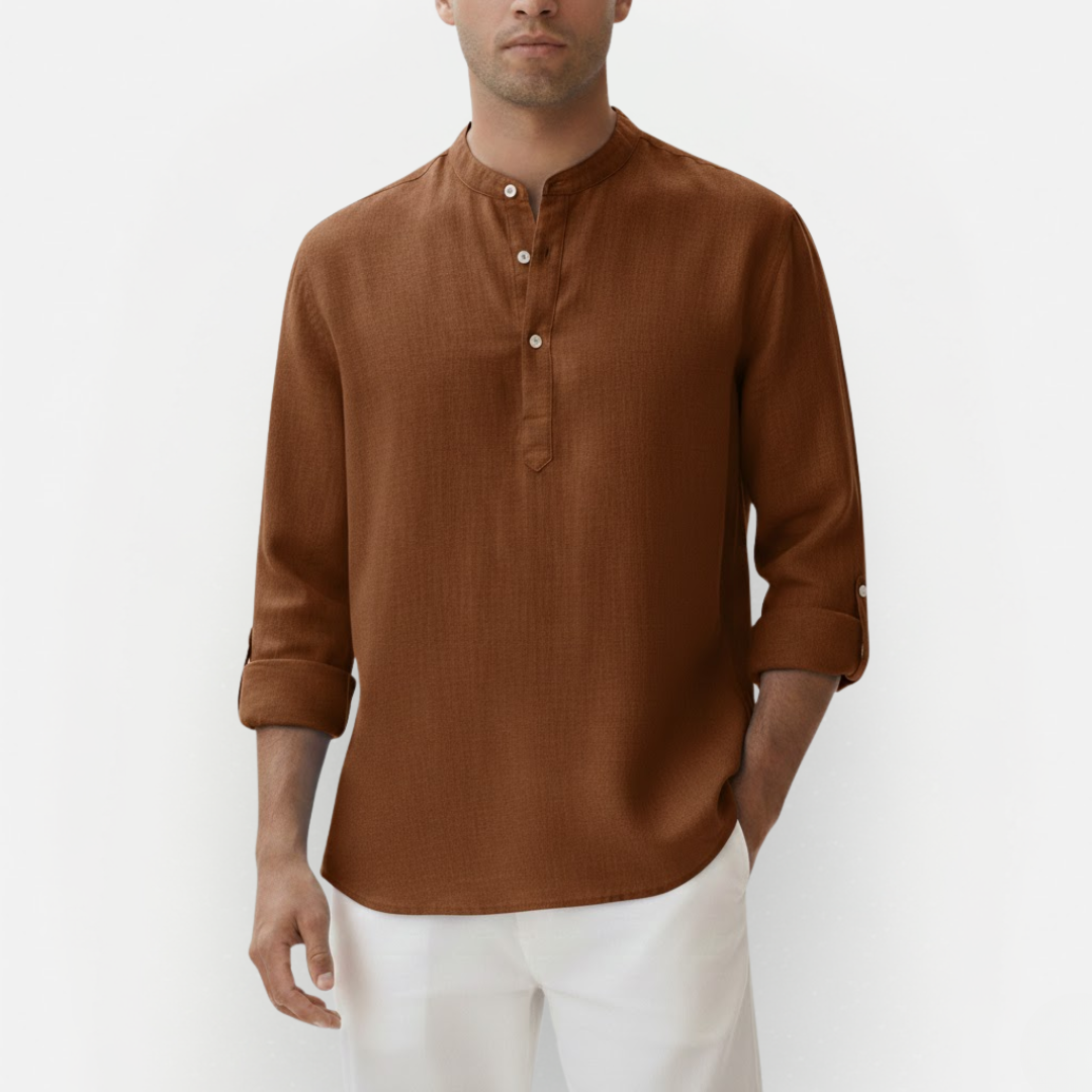 Męska lniana koszula lekka letnia casual