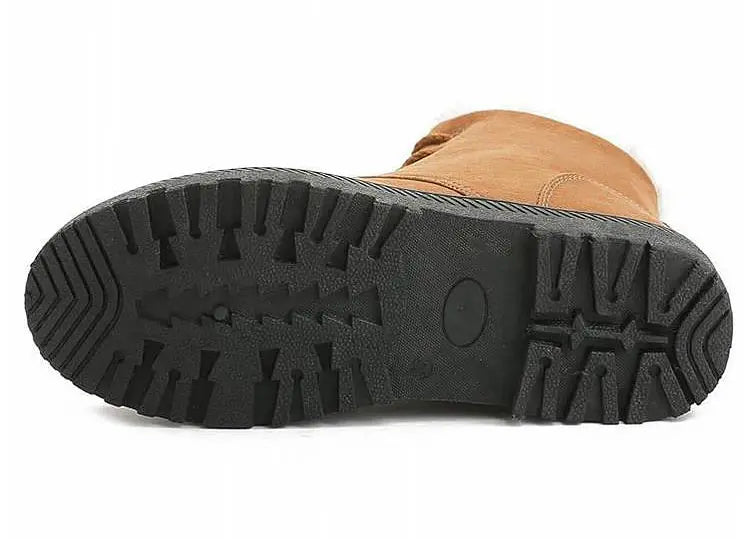 Damskie zimowe botki z futerkiem – ciepłe antypoślizgowe botki za kostkę