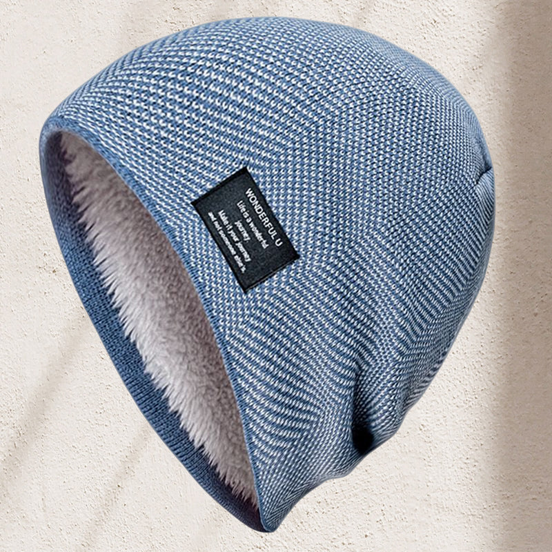 Ciepła dzianinowa czapka beanie unisex – zimowa czapka akrylowa w różnych kolorach