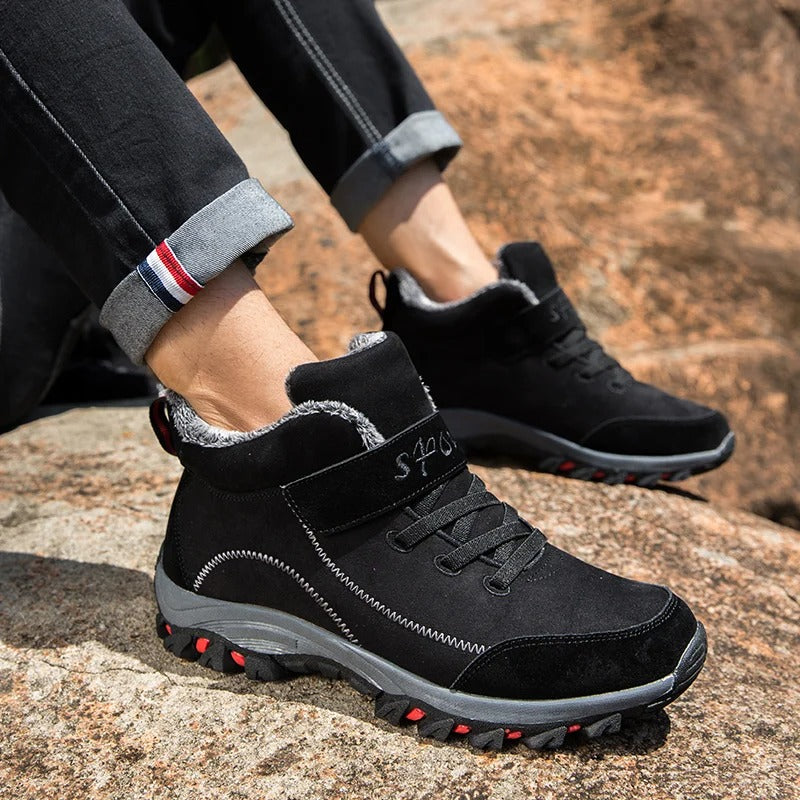Męskie Buty Zimowe – Ciepłe Wygodne Outdoorowe Botki Za Kostkę
