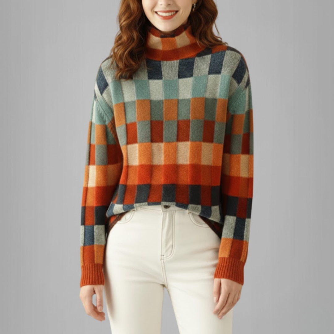 Damski Golf Patchwork – Luksusowy i Ponadczasowy Design