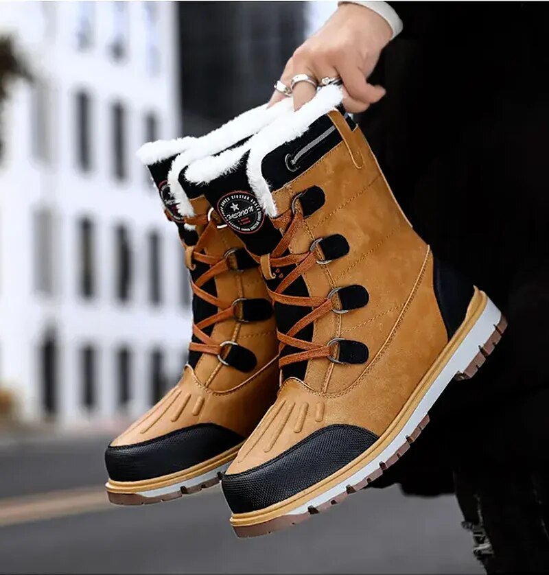 Męskie Buty Zimowe z Ciepłą Podszewką – Wygodny Uchwyt i Outdoorowy Styl