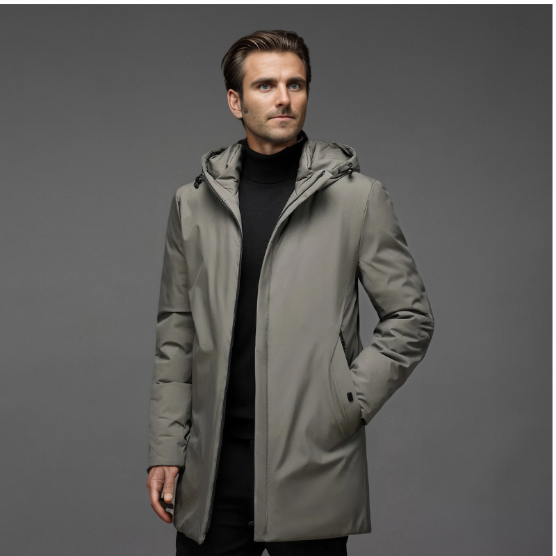 Ciepła zimowa kurtka z kapturem na chłodne dni