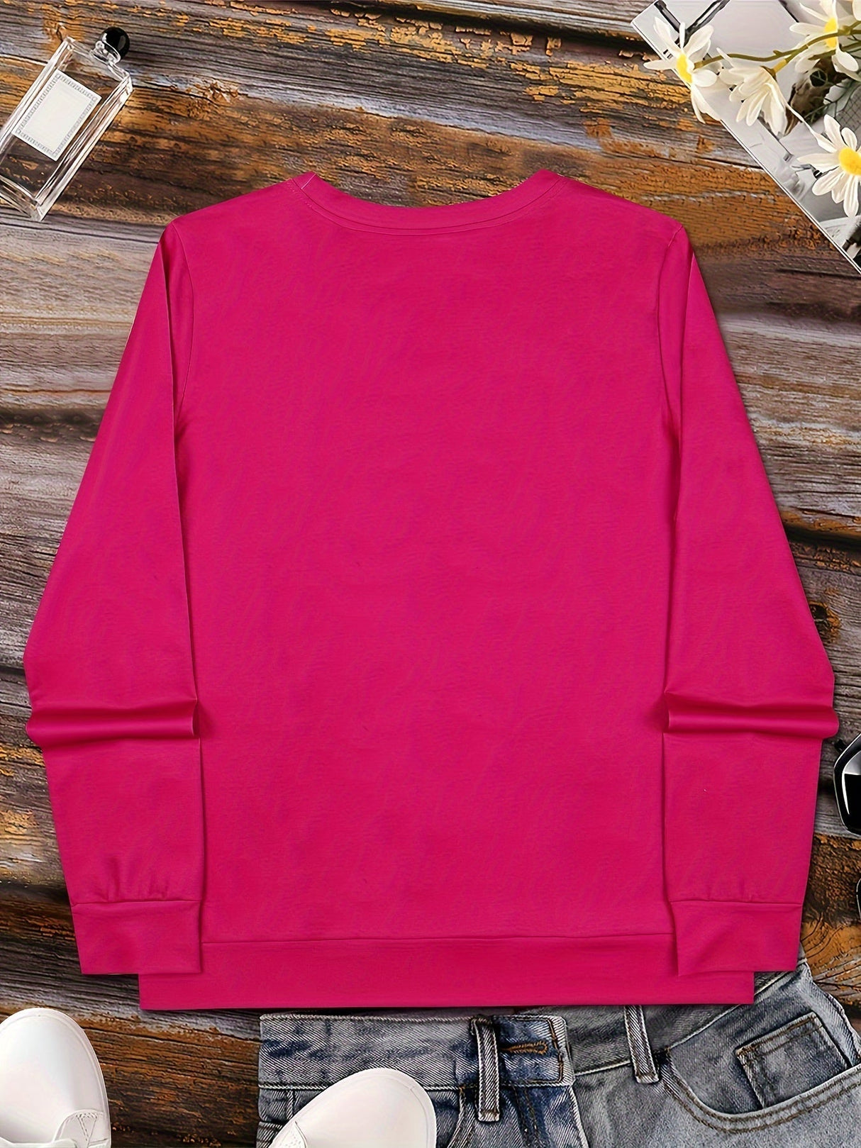 Wesoły sweter świąteczny z Mikołajem dla kobiet – wygodny zimowy sweter