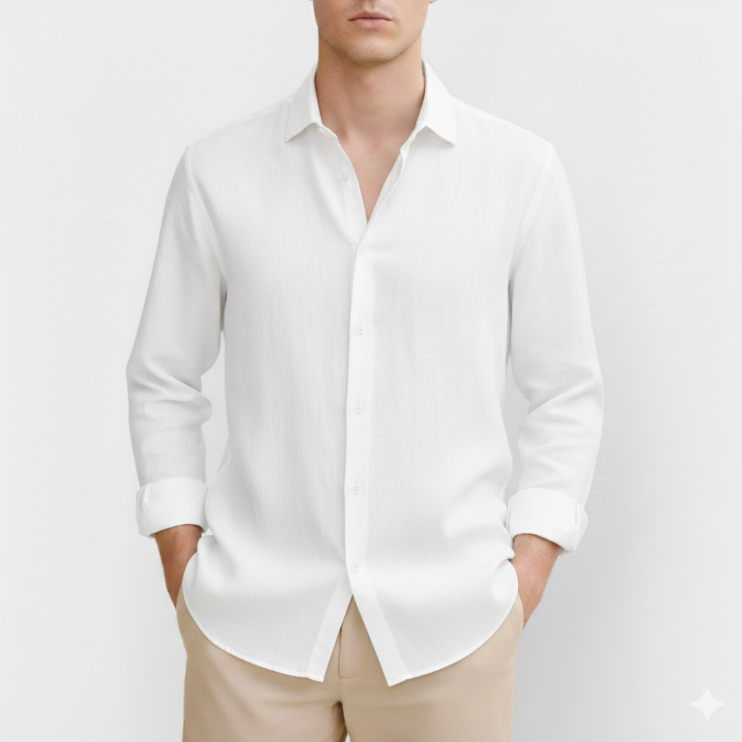 Męska Klasyczna Koszula Lniana – Komfort i Ponadczasowość