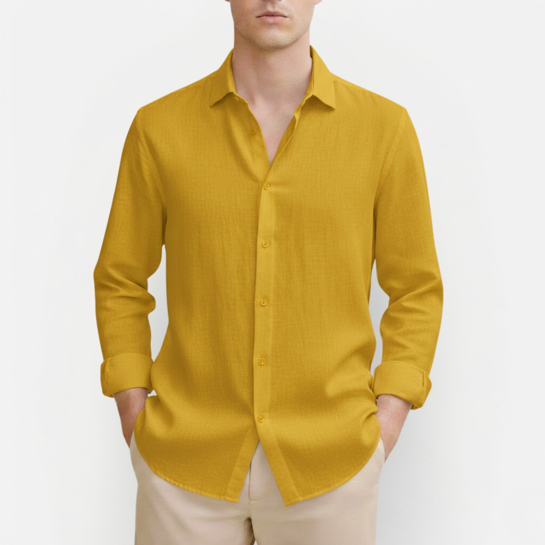 Męska Klasyczna Koszula Lniana – Komfort i Ponadczasowość