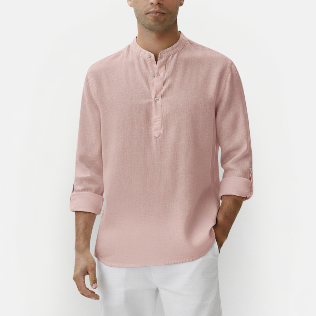 Męska lniana koszula lekka letnia casual