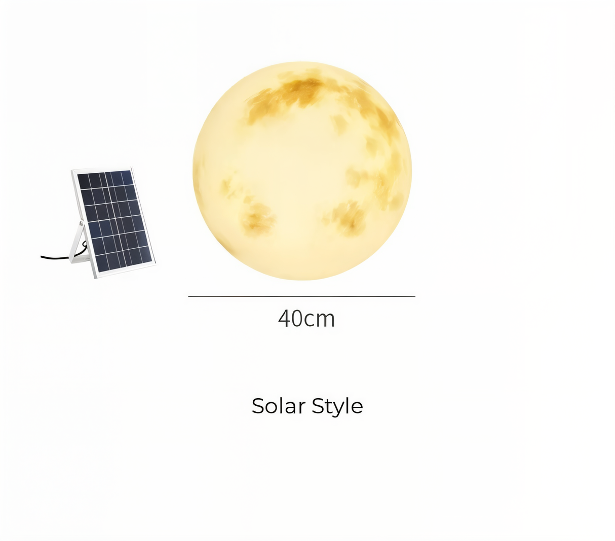 Nastrojowa lampa księżycowa na zewnątrz – Dekoracyjne oświetlenie ogrodowe