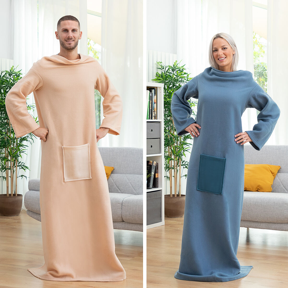 Przenośna Bluza Koc – Ciepły Wygodny Fleece Snuggle Blanket