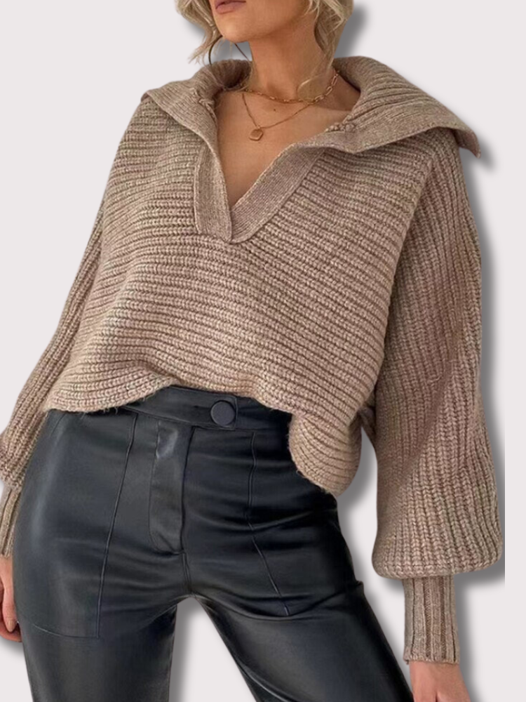 Sweter dzianinowy o luźnym kroju na każdą okazję