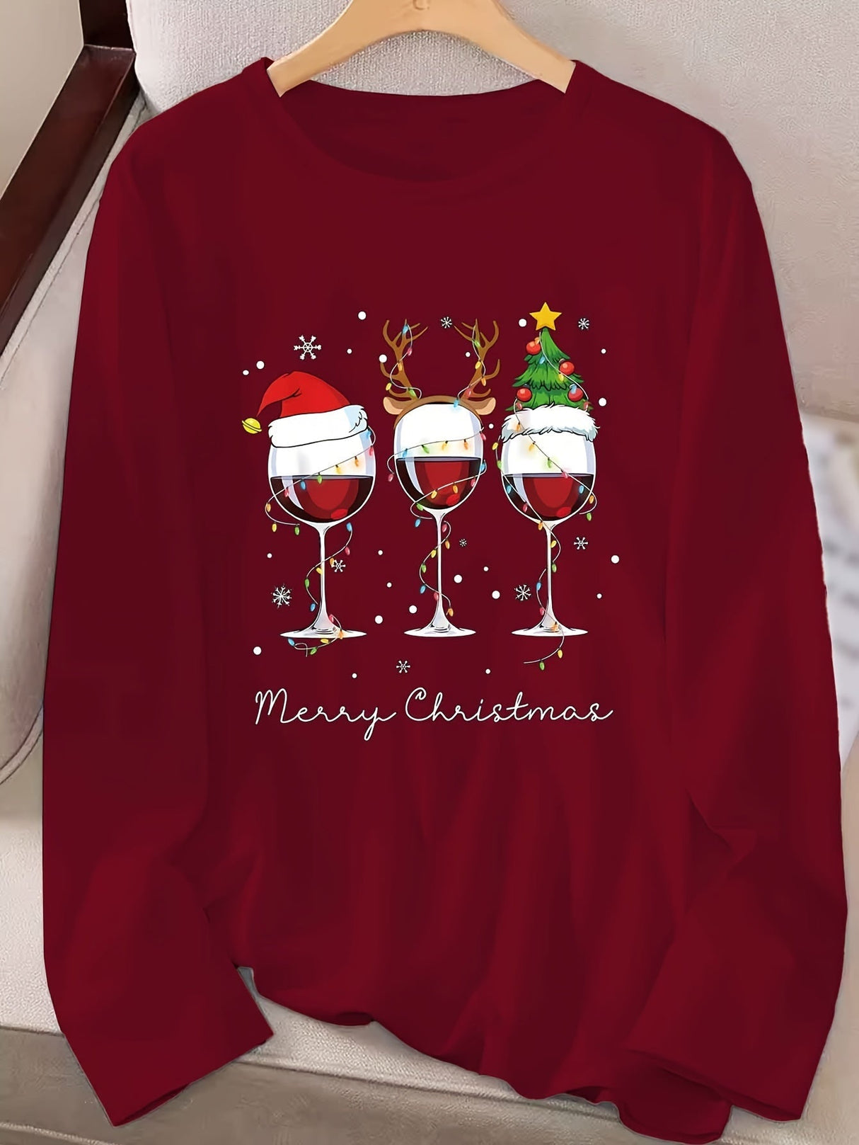 Damski Sweter Świąteczny – Wygodny Sweter z Festywnym Nadrukiem