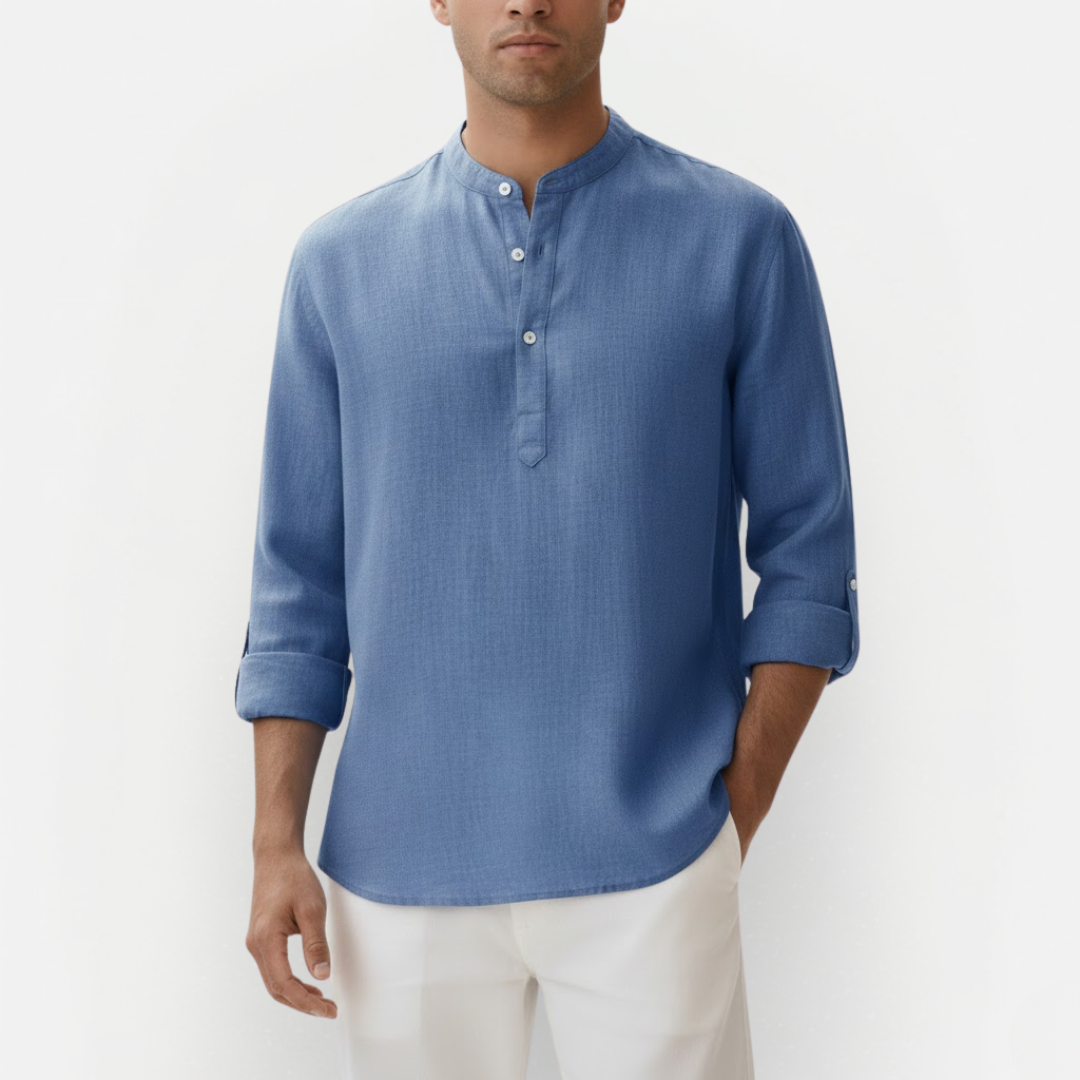 Męska lniana koszula lekka letnia casual