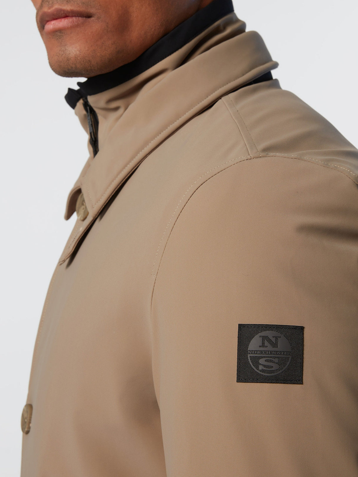 Trzyczęściowy Trencz Męski z Materiału Recyklingowego