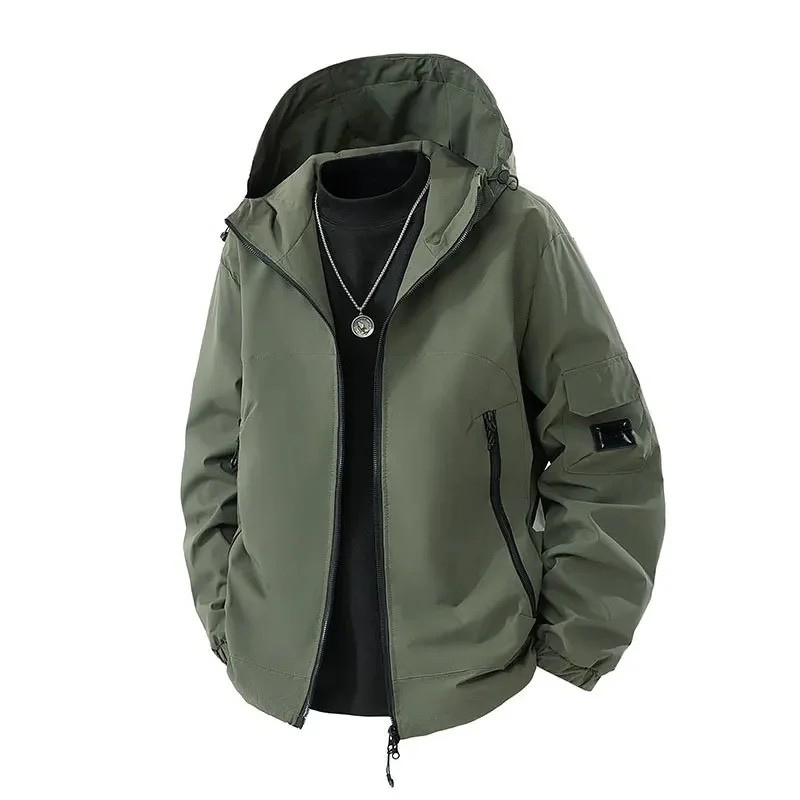 Lekka Kurtka z Kapturem – Unisex Wiatroszczelna Kurtka Outdoor w Kolorach