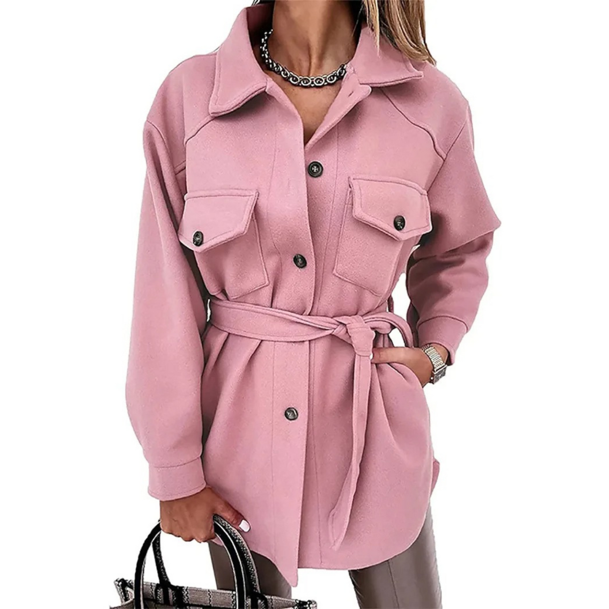 BreezeCove Letni Płaszcz - Długi i Elegancki Płaszcz dla Wygody i Stylu