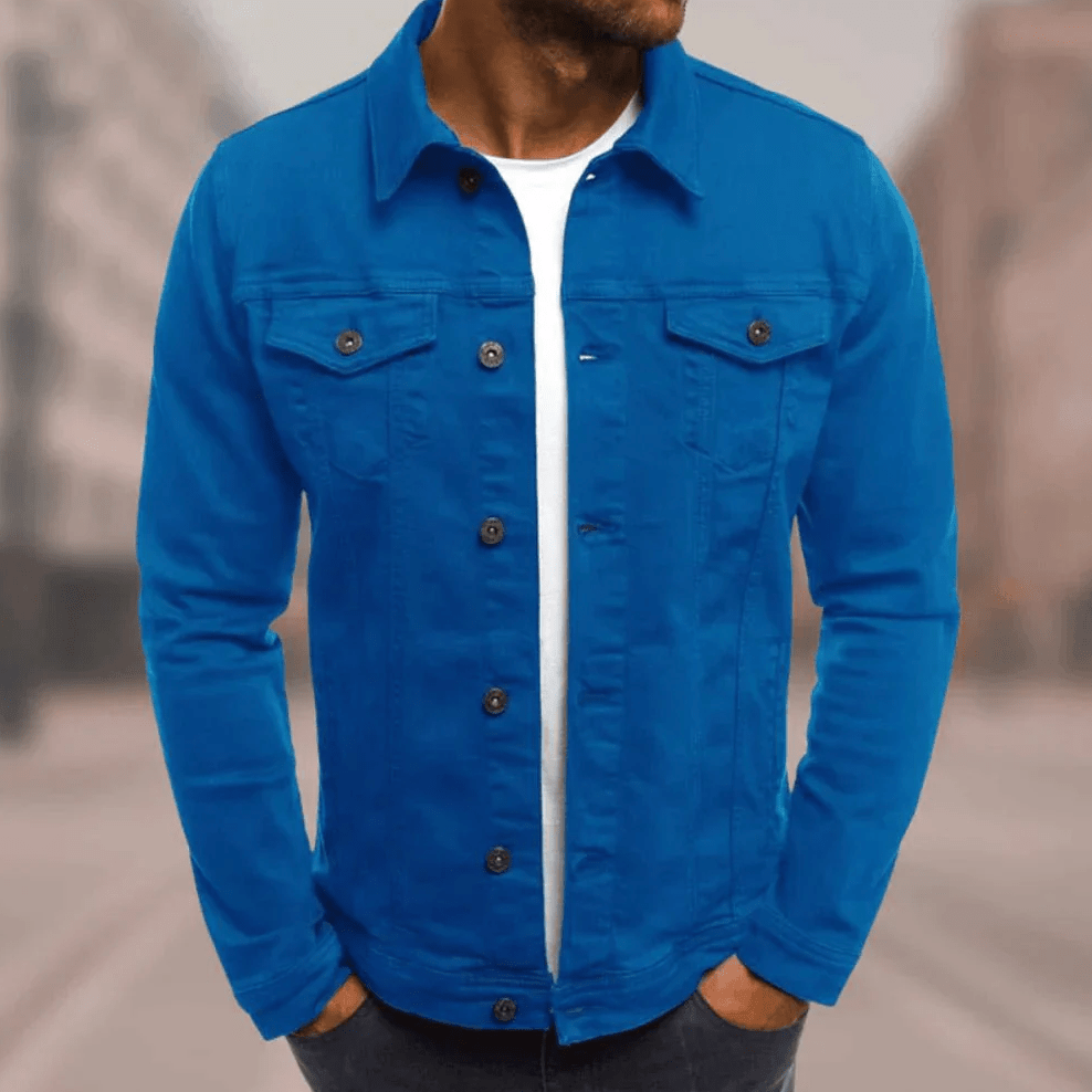 Męska casualowa kurtka denim – lekka wiosenna/jesienna