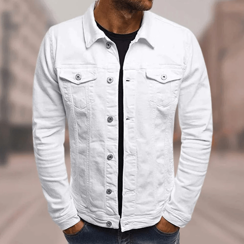 Męska casualowa kurtka denim – lekka wiosenna/jesienna