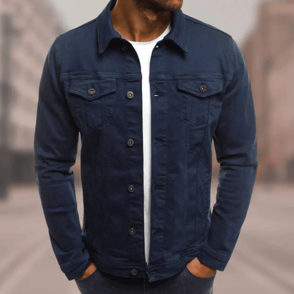 Męska casualowa kurtka denim – lekka wiosenna/jesienna