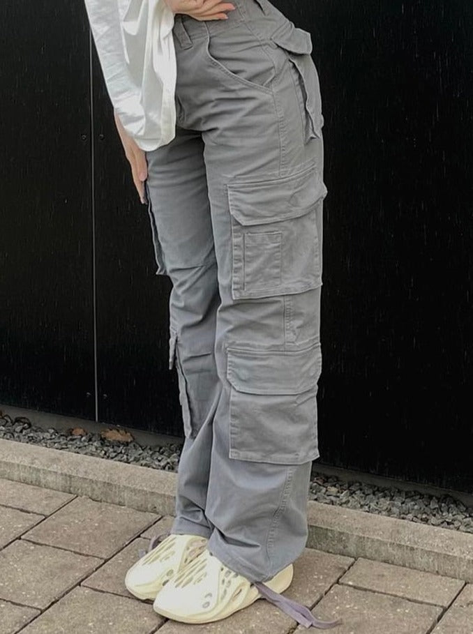 Damskie spodnie cargo – wygodne spodnie streetwear z kieszeniami