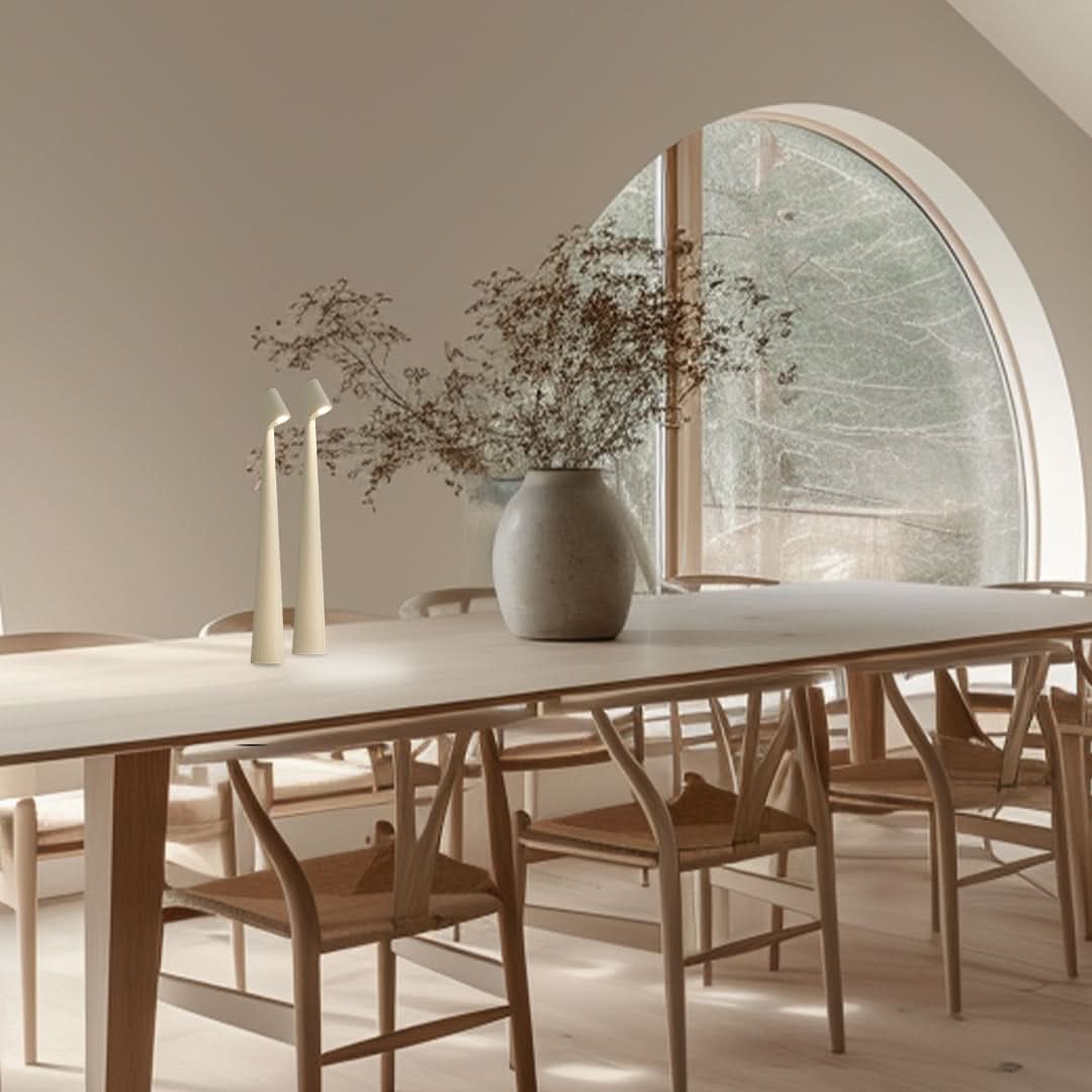 Minimalistyczna lampa stołowa LED – Nowoczesna bezprzewodowa lampa designerska