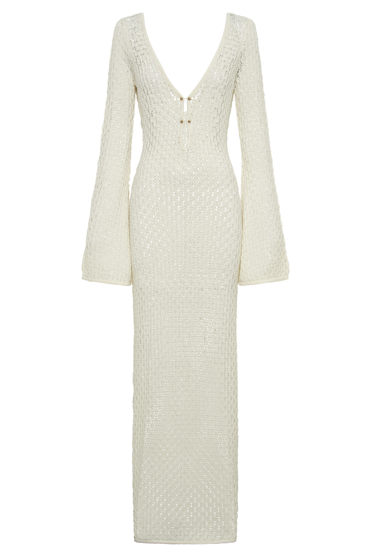 Elegancka biała sukienka letnia z szerokimi rękawami