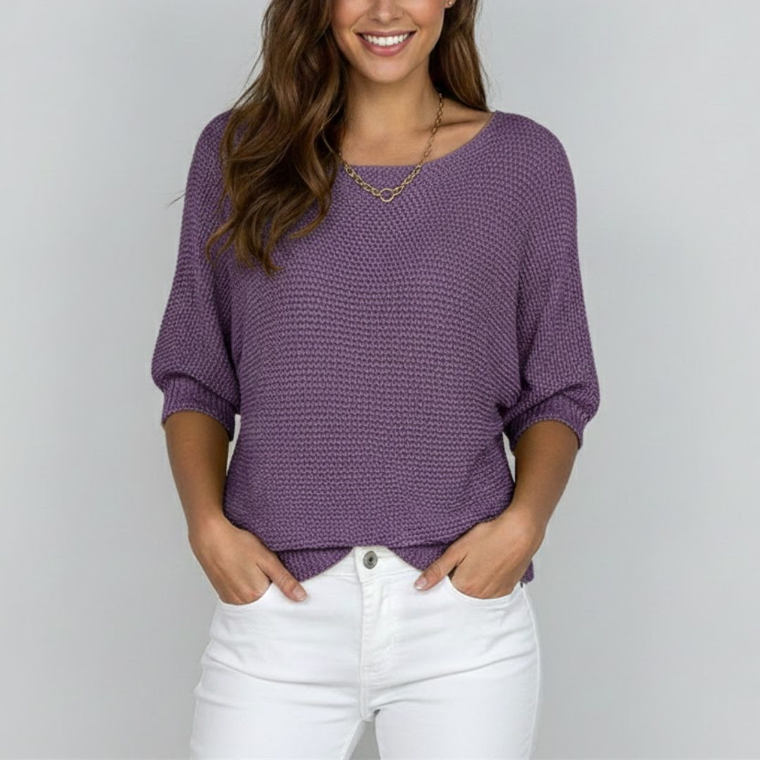 Damski sweter z mieszanki wełny – wygodny i ponadczasowy