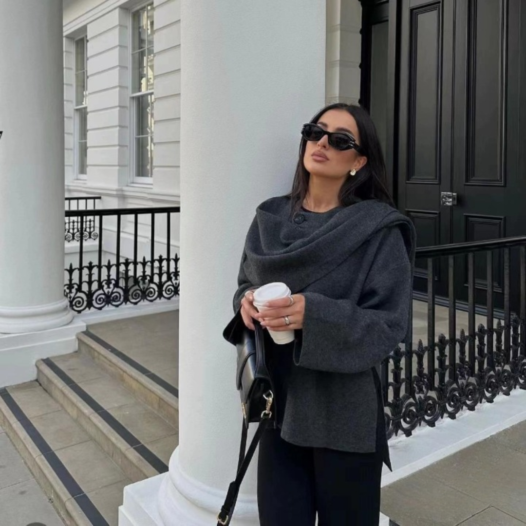 Stylowy Miękki Płaszcz Damski Cape dla Elegancji