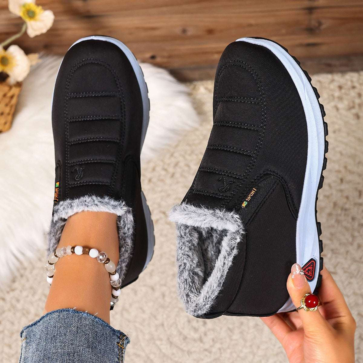 Damskie ciepłe buty zimowe – Wygodny i ocieplany design