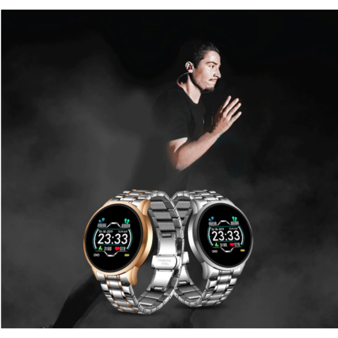Smartwatch – Klasyczny Design Wodoodporny z Pulsometrem