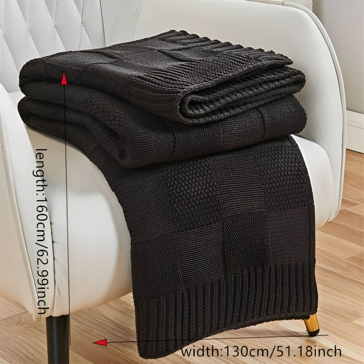 Dziany Pluszowy Koc do Salonu – Miękki Luksusowy Koc na Kanapę i do Sypialni