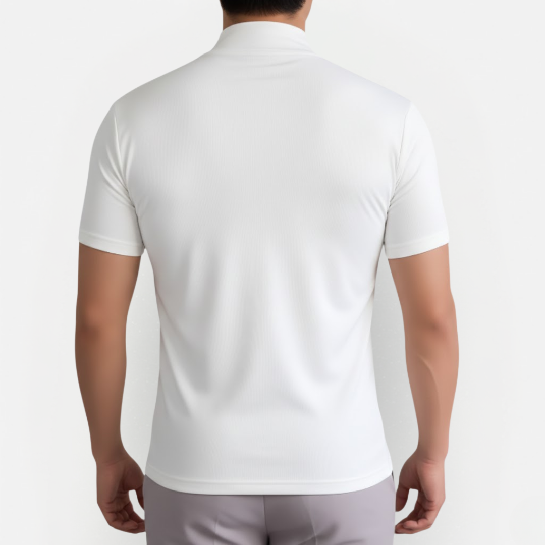 Męska Koszulka Slim Fit z Wysokim Kołnierzem – Nowoczesna i Wygodna