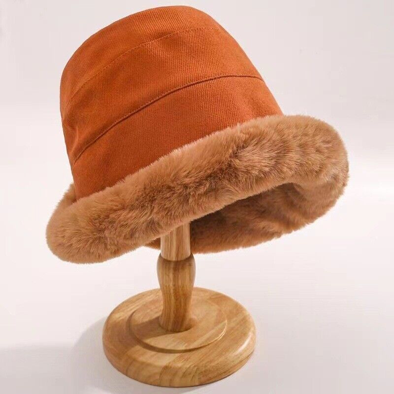 Damski zimowy kapelusz bucket – ciepły kapelusz z miękkim rondem