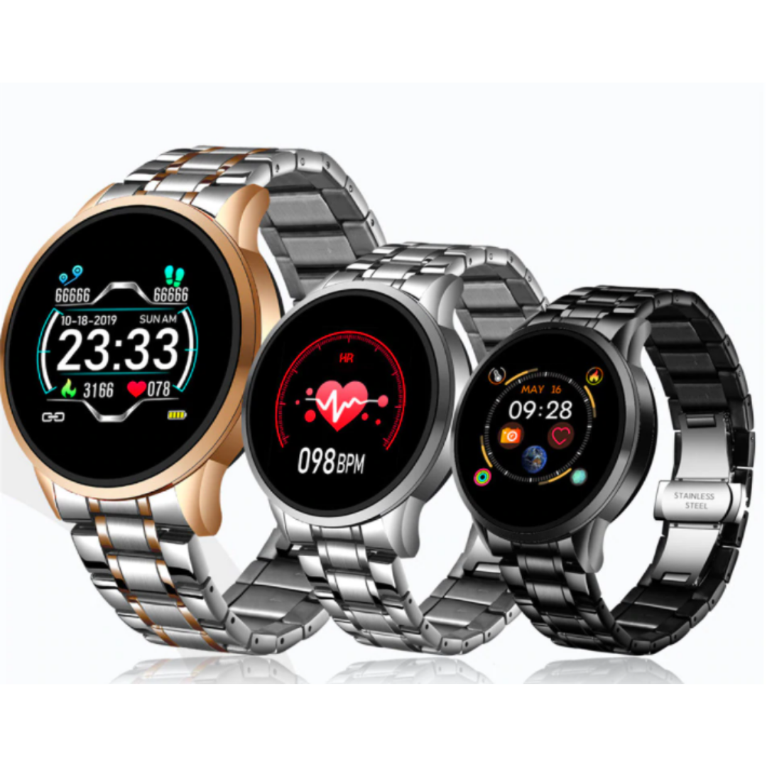 Smartwatch – Klasyczny Design Wodoodporny z Pulsometrem