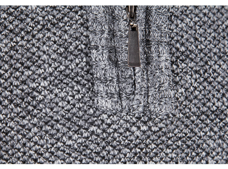 Ciepła męska kamizelka z półzamkiem i półgolfem