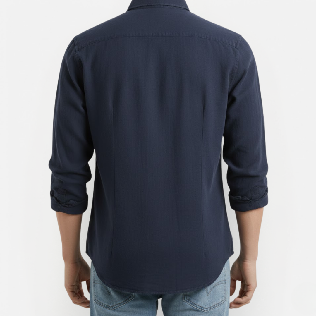 Męska Koszula Vintage z Długim Rękawem – Casual i Elegancka