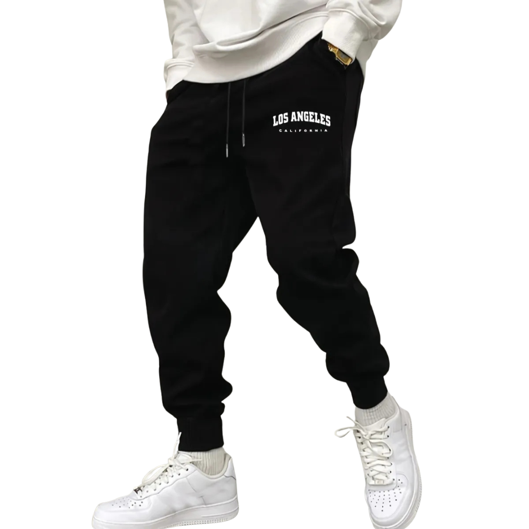 Męskie spodnie dresowe slim fit z elastycznym pasem i sznurkiem, kieszenie boczne, sportowe spodnie treningowe