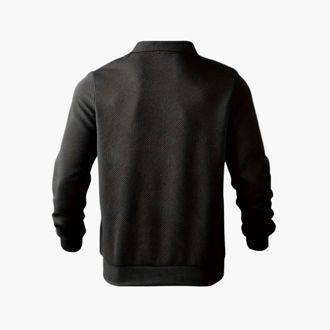Męski sweter polo z zamkiem – Klasyczny i wygodny design