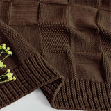 Dziany Pluszowy Koc do Salonu – Miękki Luksusowy Koc na Kanapę i do Sypialni