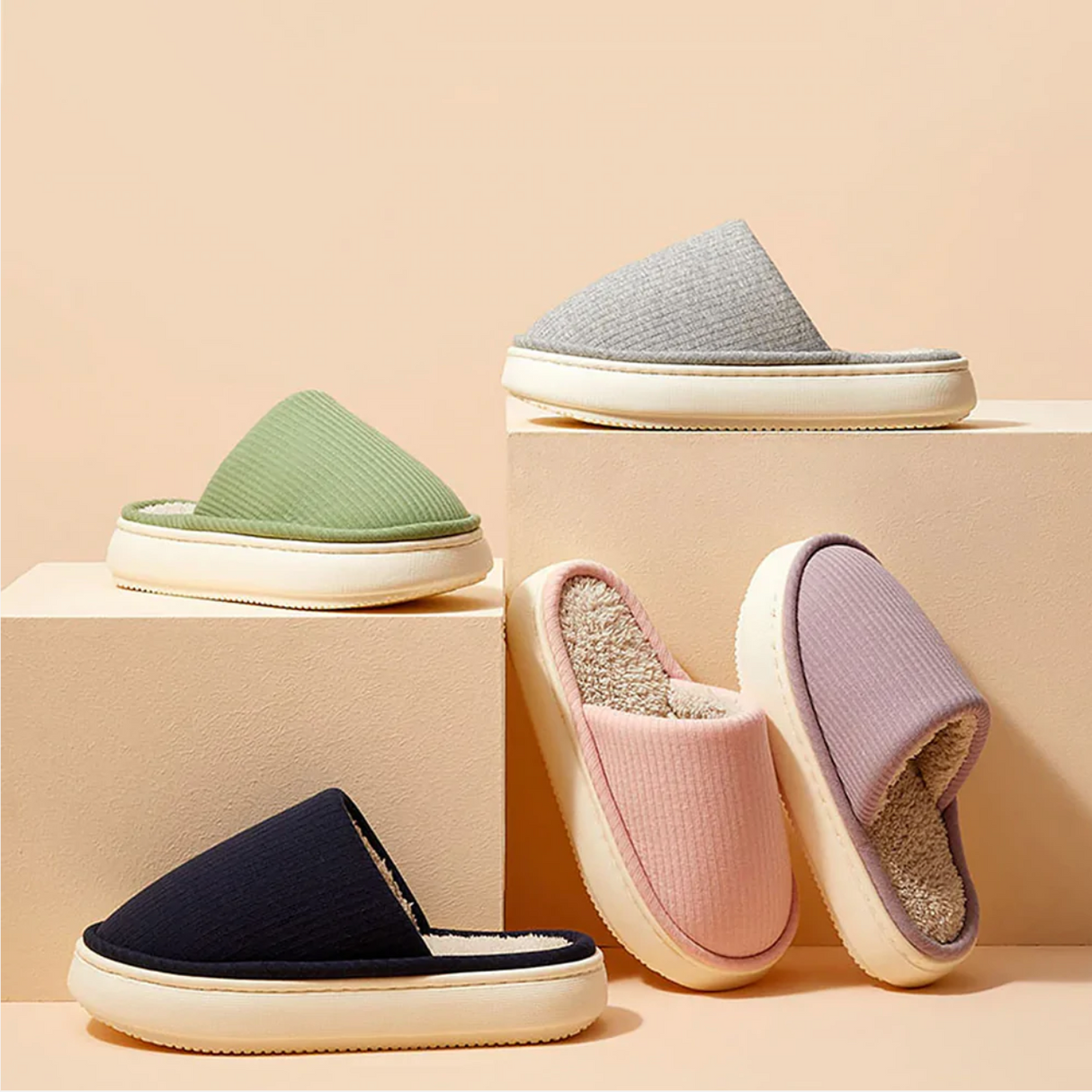 Ultra-miękkie kapcie zimowe – ciepłe i wygodne do domu