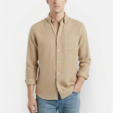 Męska Koszula Vintage z Długim Rękawem – Casual i Elegancka