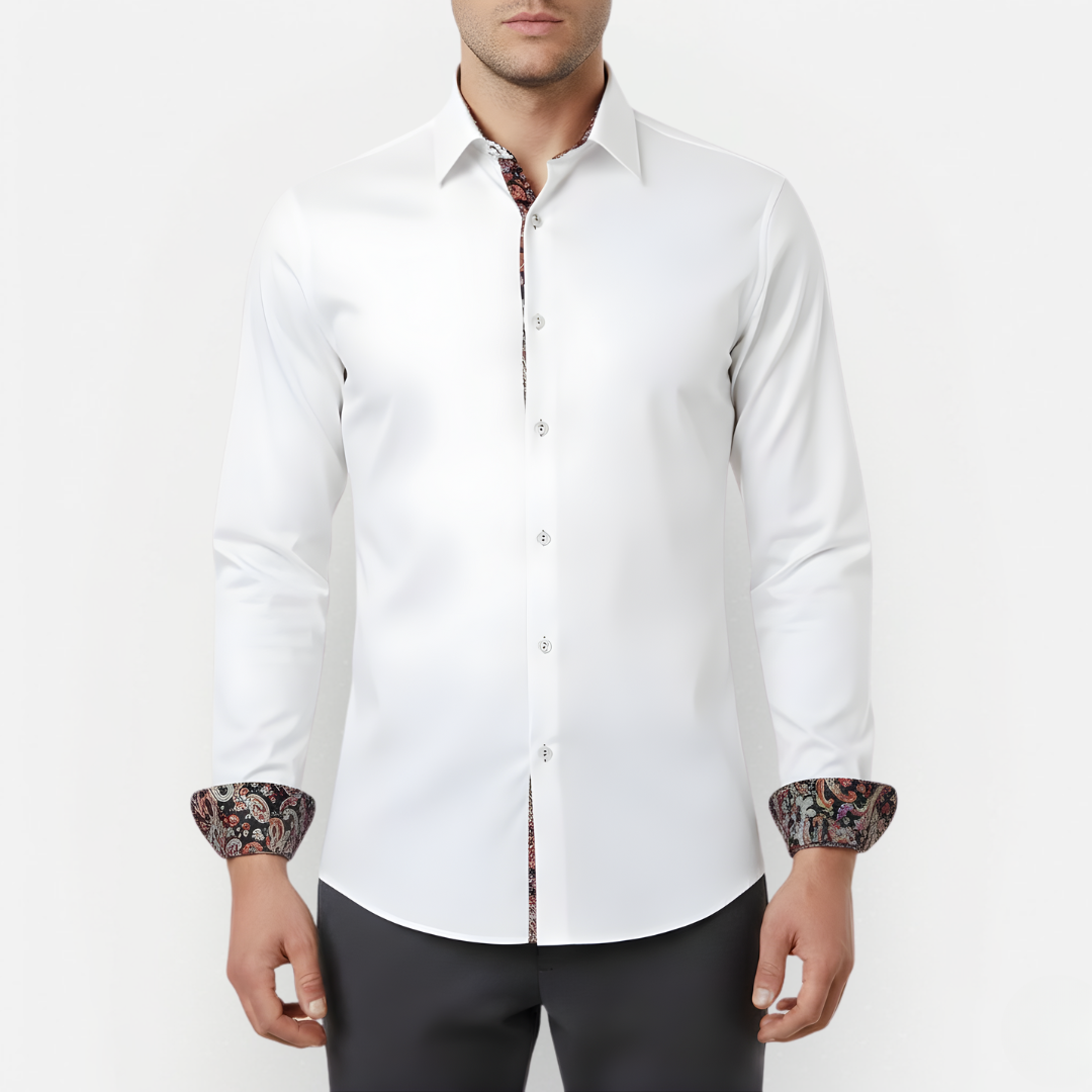 Męska Koszula z Wzorem Paisley – Elegancka i Nowoczesna