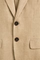 Męski garnitur lniany – lekki, 2-częściowy, slim fit, idealny na ślub i do pracy