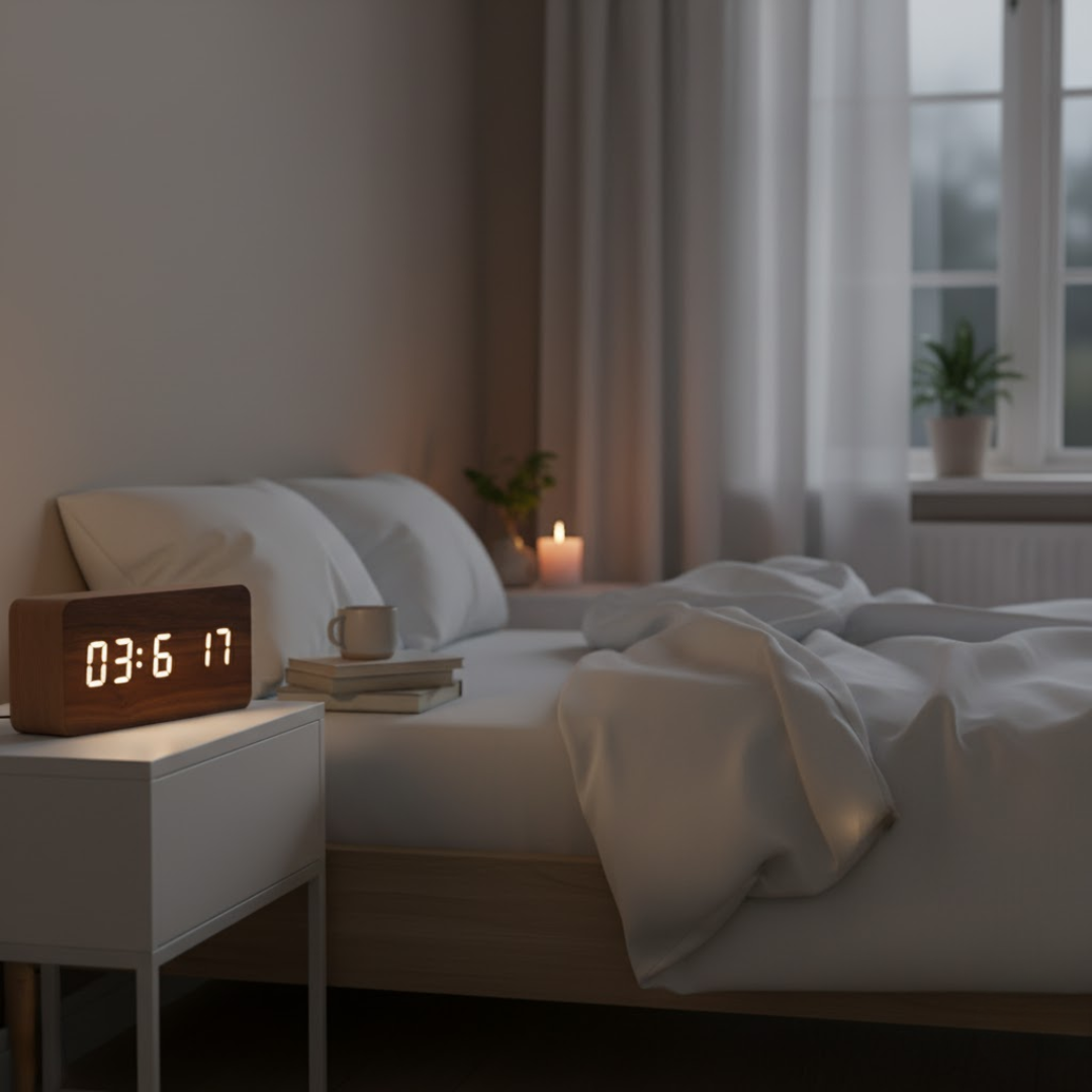Cyfrowy Drewniany Zegar LED – Wyświetlanie Czasu, Daty i Temperatury